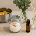 DIY natural air fresheners like citrus pots, reed diffusers, and eucalyptus bundles
